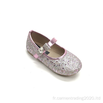 Nouvelles chaussures de dressage plates glitter pour enfants